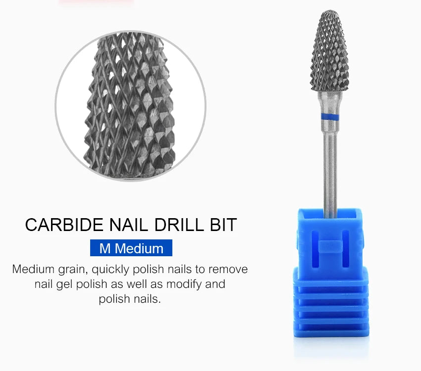 Nail Drill Bit Carbide Milling Cutters Nail Art Tool For Electric Manicure Nail Drill Machine Nails Accessories Remove Gel Tools