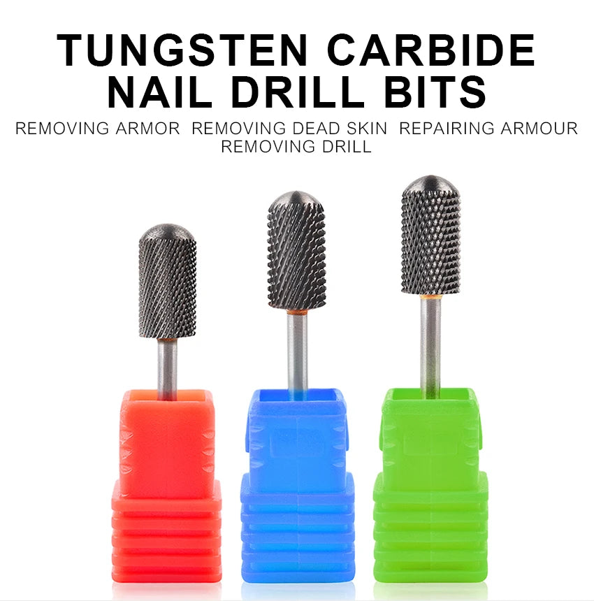 Nail Drill Bit Carbide Milling Cutters Nail Art Tool For Electric Manicure Nail Drill Machine Nails Accessories Remove Gel Tools