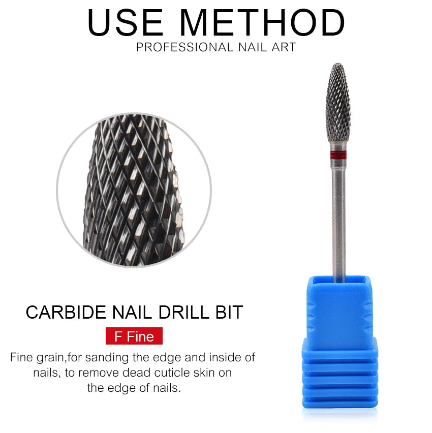 Nail Drill Bit Carbide Milling Cutters Nail Art Tool For Electric Manicure Nail Drill Machine Nails Accessories Remove Gel Tools