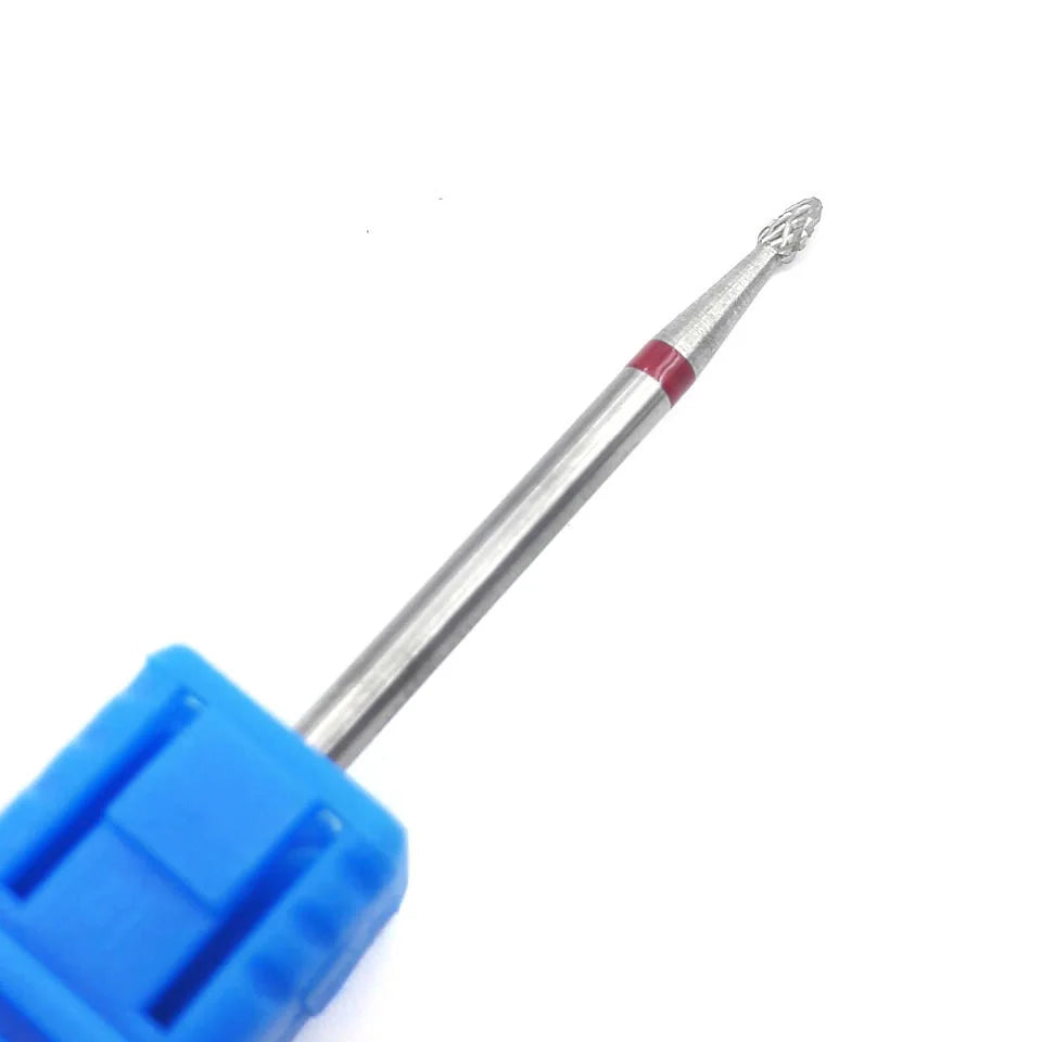 HYTOOS 1PCS Tungsten Carbide Burr Nail Drill Bit 3/32" Bits For Manicure Drill Accessories Milling Cutter Nail Art Tools