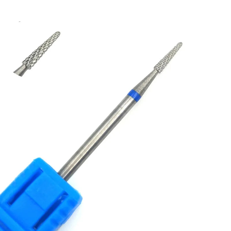 HYTOOS 1PCS Tungsten Carbide Burr Nail Drill Bit 3/32" Bits For Manicure Drill Accessories Milling Cutter Nail Art Tools