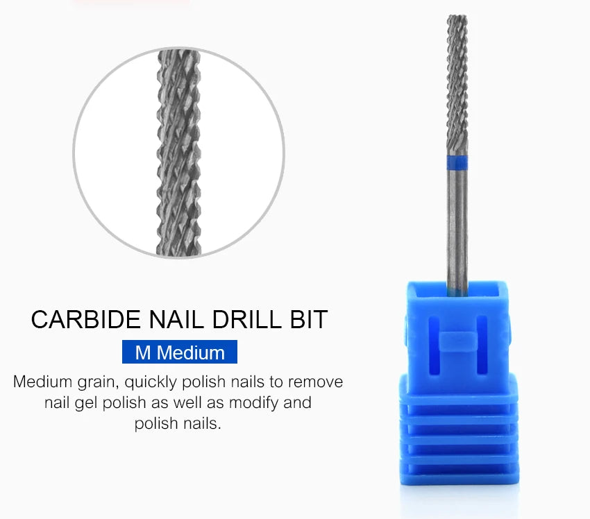 Nail Drill Bit Carbide Milling Cutters Nail Art Tool For Electric Manicure Nail Drill Machine Nails Accessories Remove Gel Tools