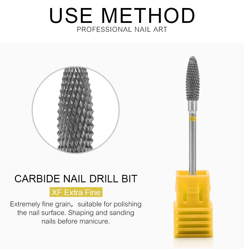 Nail Drill Bit Carbide Milling Cutters Nail Art Tool For Electric Manicure Nail Drill Machine Nails Accessories Remove Gel Tools