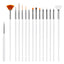 7 Size Nail Art Brush Flat Acrylic Drawing Pen UV Gel Polish French Design Painting Extension Coating Tools Set Manicure