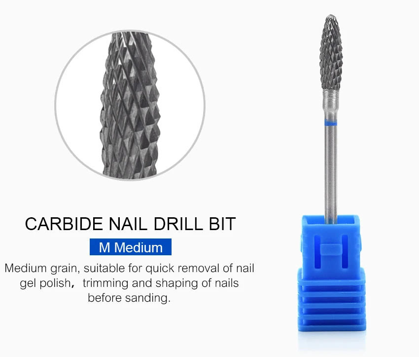 Nail Drill Bit Carbide Milling Cutters Nail Art Tool For Electric Manicure Nail Drill Machine Nails Accessories Remove Gel Tools