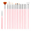 7 Size Nail Art Brush Flat Acrylic Drawing Pen UV Gel Polish French Design Painting Extension Coating Tools Set Manicure