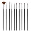 7 Size Nail Art Brush Flat Acrylic Drawing Pen UV Gel Polish French Design Painting Extension Coating Tools Set Manicure