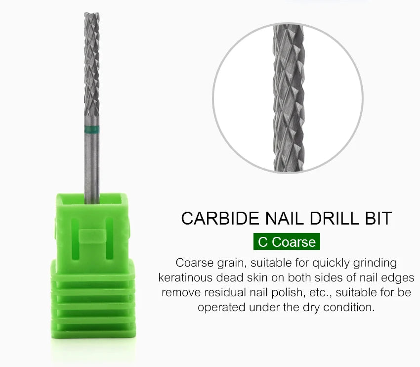 Nail Drill Bit Carbide Milling Cutters Nail Art Tool For Electric Manicure Nail Drill Machine Nails Accessories Remove Gel Tools