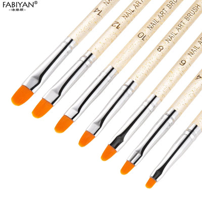 3/7Pcs Professional Manicure UV Gel Brush Pen Transparent Acrylic Nail Art Painting Drawing Brush Phototherapy Tools