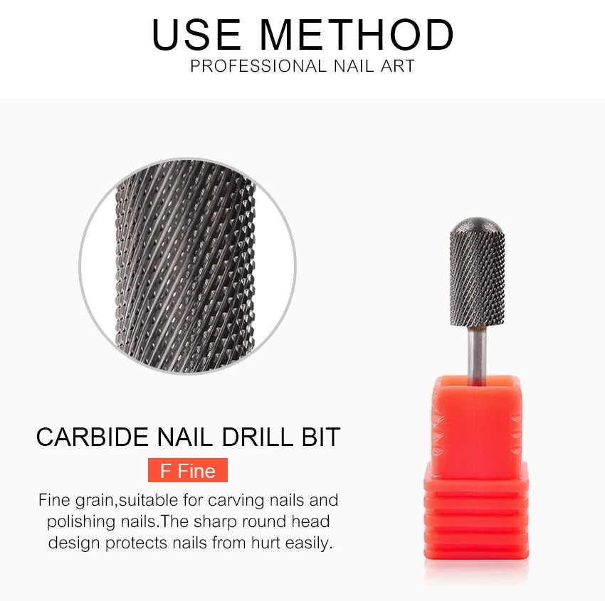 Nail Drill Bit Carbide Milling Cutters Nail Art Tool For Electric Manicure Nail Drill Machine Nails Accessories Remove Gel Tools