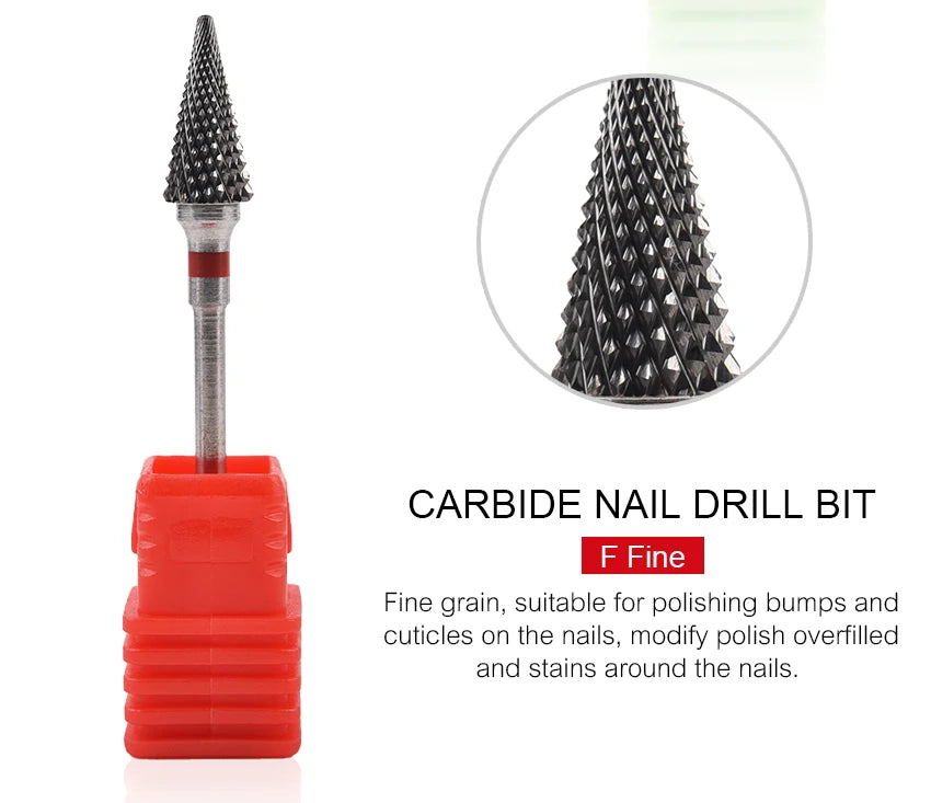 Nail Drill Bit Carbide Milling Cutters Nail Art Tool For Electric Manicure Nail Drill Machine Nails Accessories Remove Gel Tools