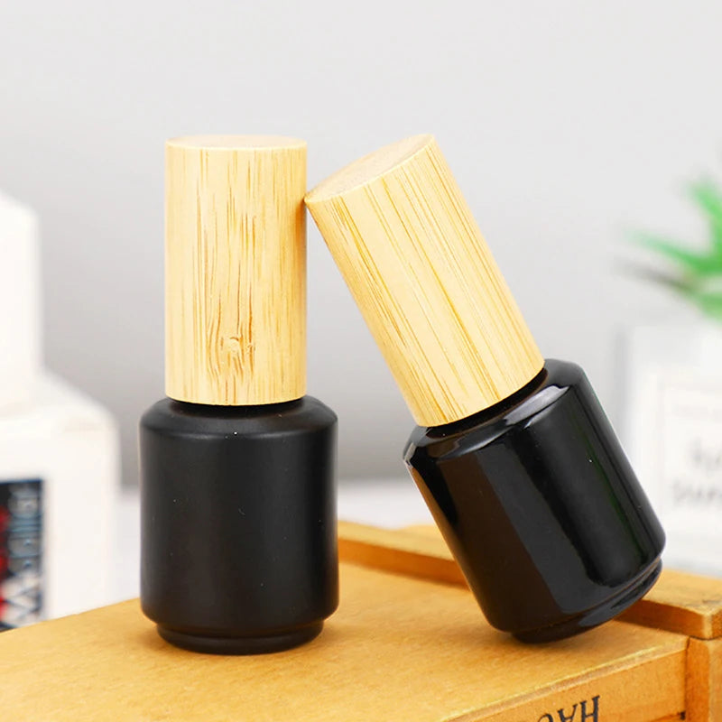 15ML Empty Nail Polish Anti-light Glass Nail Polish Bottle With Lid Brush Cosmetic Containers Portable Nail Bottle With Brush