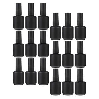 Nail Polish Refill Bottle Empty Gel Beauty Tool Manicure Supply Black Glass Jars