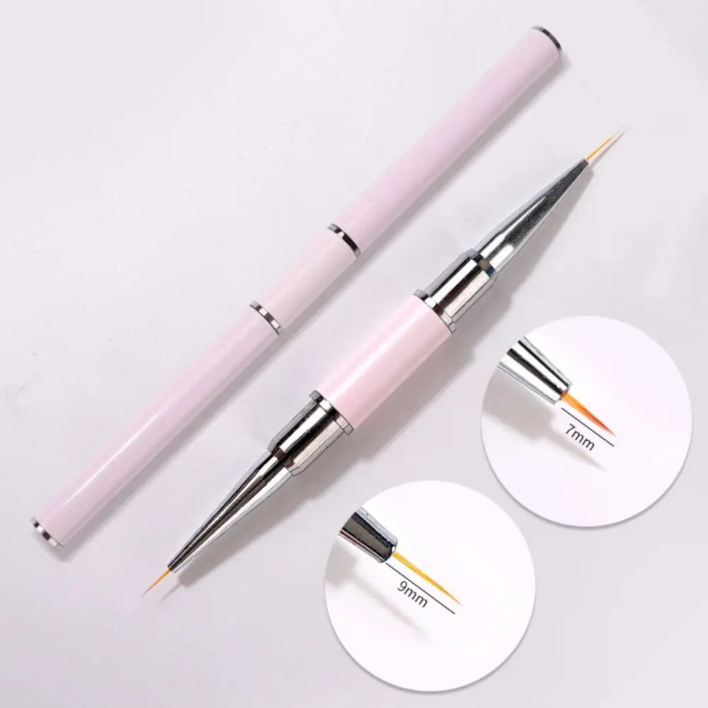 Dual-ended Acrylic Nail Art Brushes Set Professional Gel Polish Thin Liner Flower Painting Drawing Manicure DIY Tool Accessory