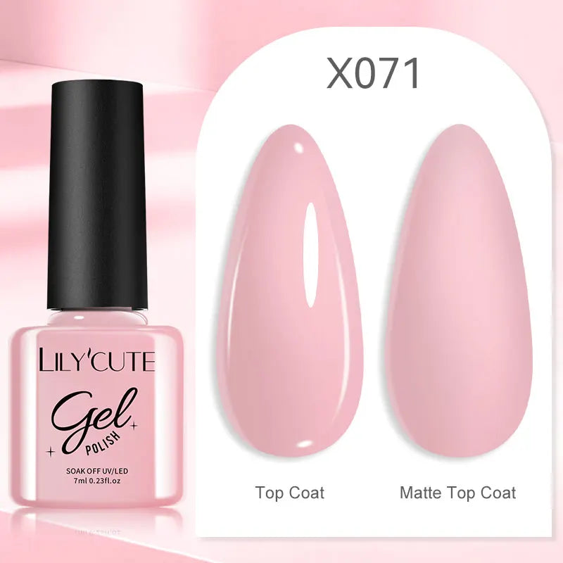 7ml Autumn Nude Pink Red Gel Nail Polish Colorful Semi Permanent