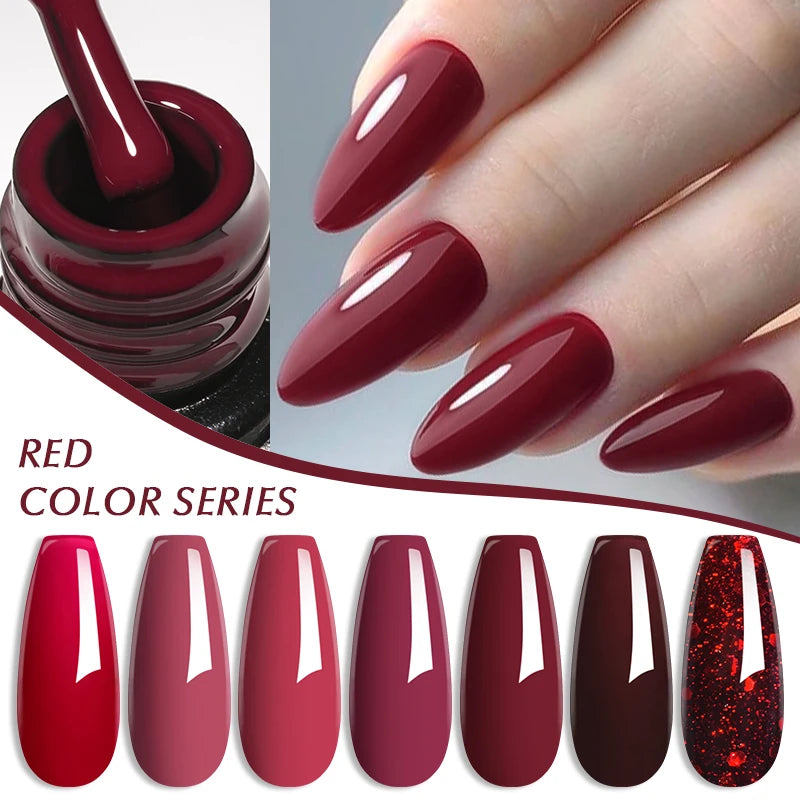 7ml Dark Red Gel Nail Polish Nail Art