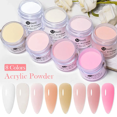 10g Acrylic Powder Pink Clear White Acrylic Nails Professional Polymer For Nail Extension