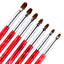 3/7Pcs Professional Manicure UV Gel Brush Pen Transparent Acrylic Nail Art Painting Drawing Brush Phototherapy Tools