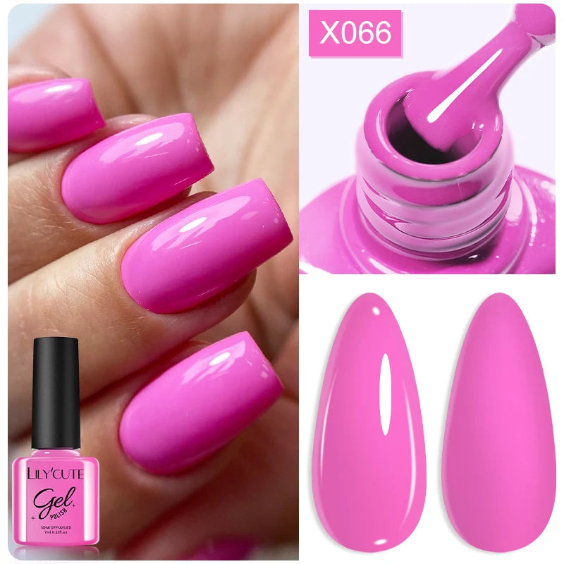 7ml Autumn Nude Pink Red Gel Nail Polish Colorful Semi Permanent