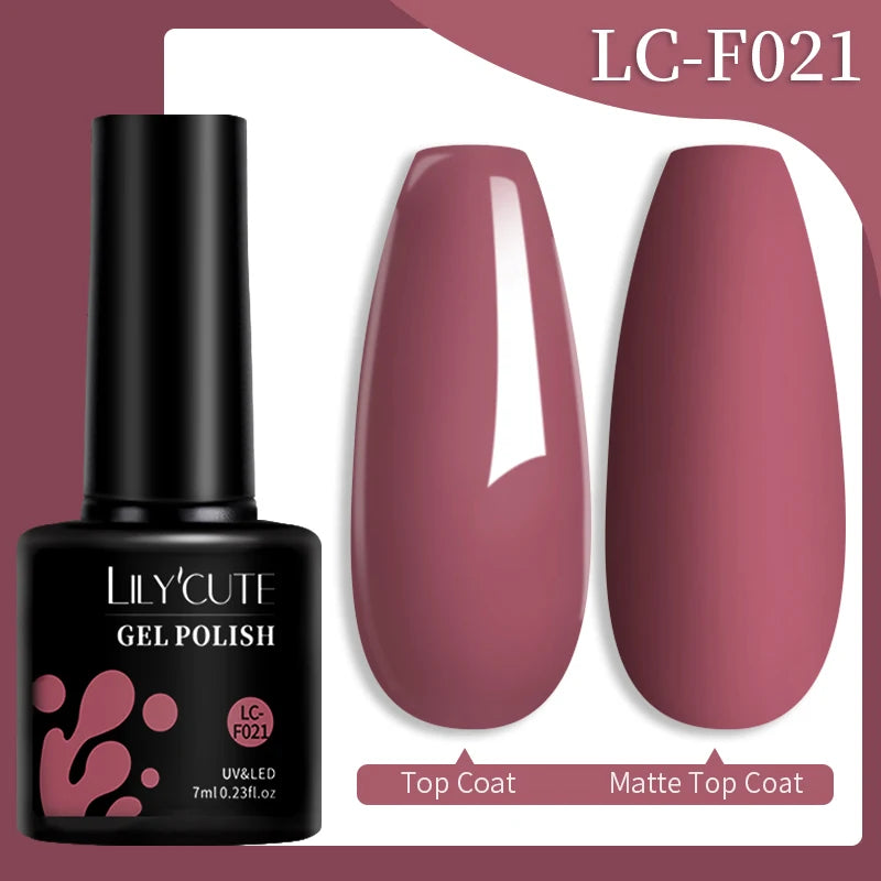 Dark Brown Gel Nail Polish Autumn Winter Chocolate Wine Red