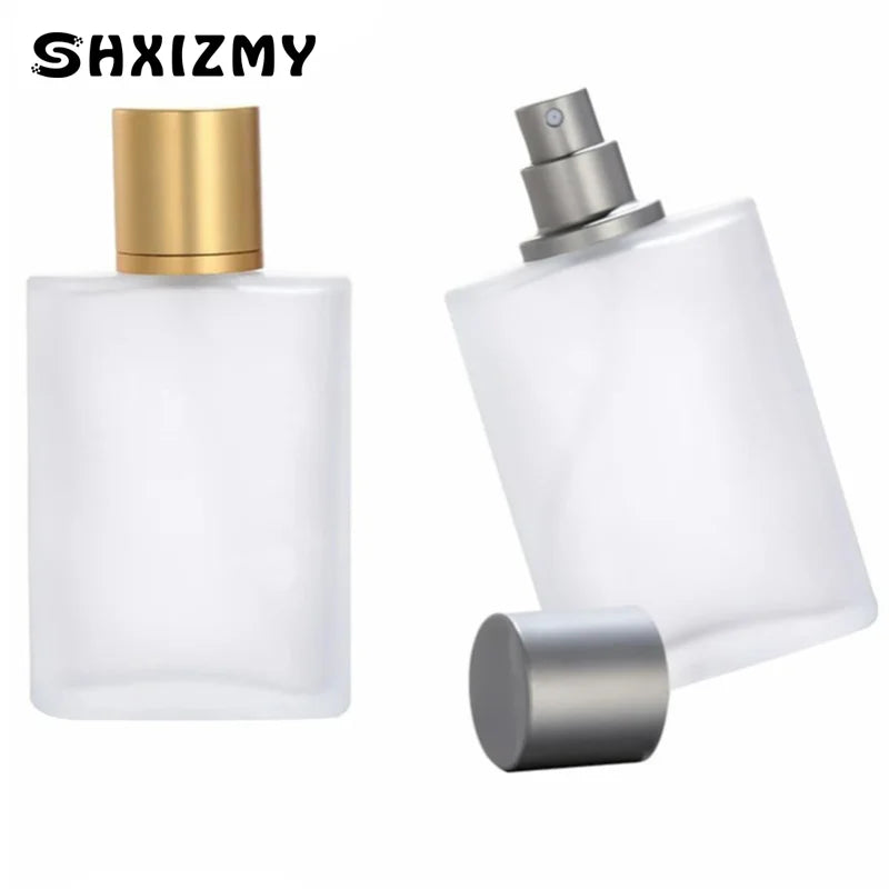 Screw Top Sandblasted Glass Perfume Bottle Liquid Spray Bottle Empty Bottle Dispenser Bottle Empty Makeup Fine Mist