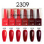 Nail Gel Polish French Nail Amber Jelly Red Color Long Wear