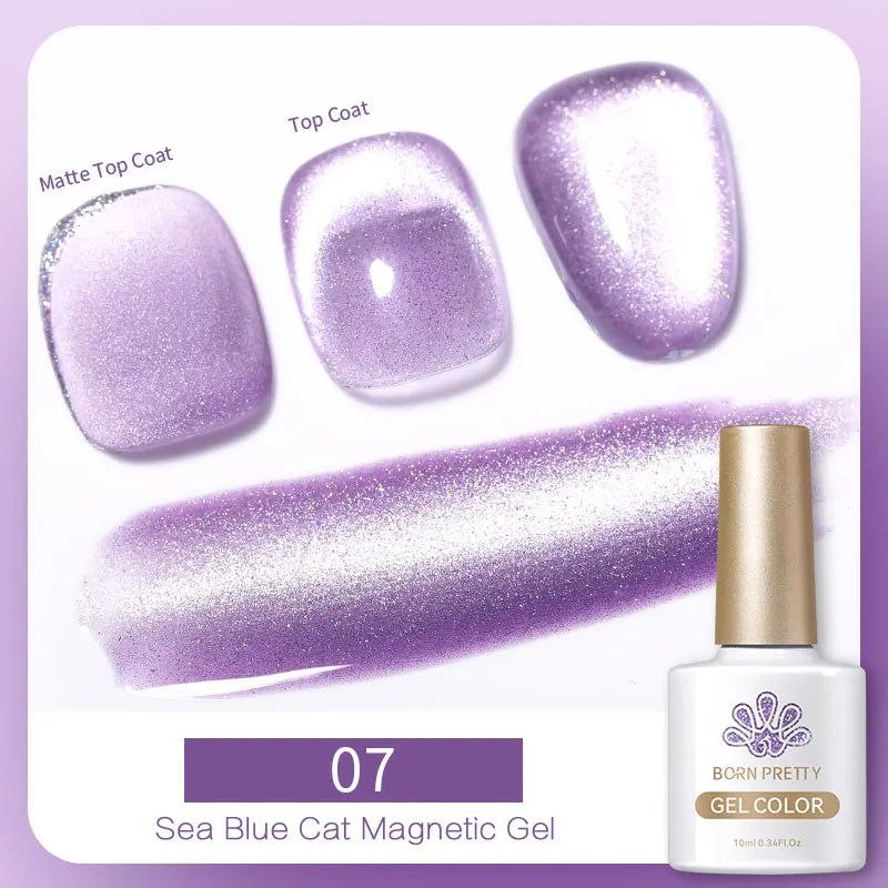 BORN PRETTY 10ml Winter Water Light Cat Magnetic Gel Nail Polish Nail