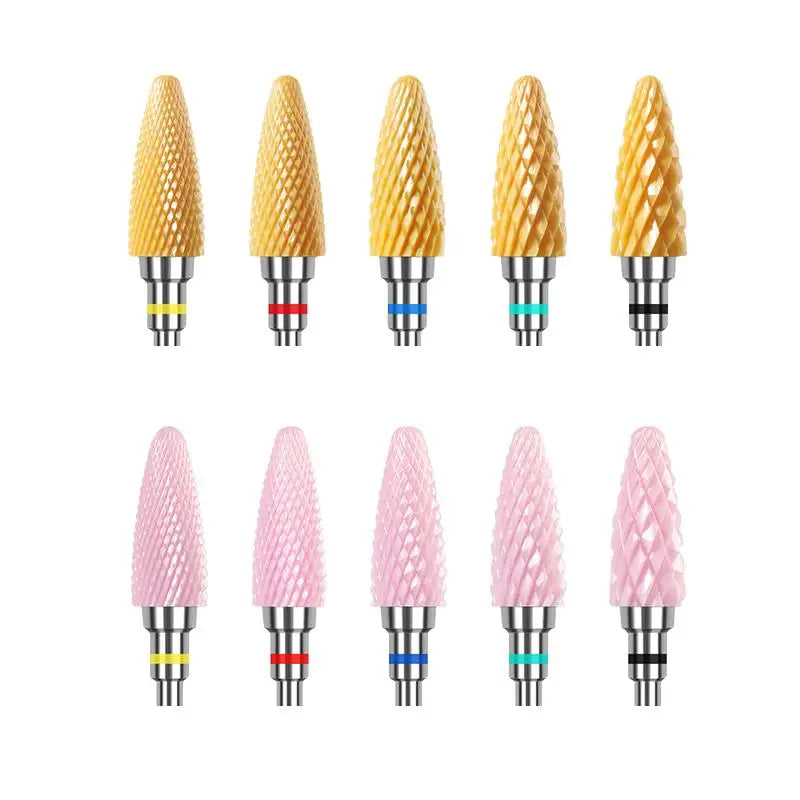 Ceramic Milling Cutter Nail Drill Bits Electric Manicure Nail Files Buffer Grinding Polish Bits Mills Cutter Tool Accessories