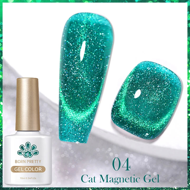 BORN PRETTY 10ml Winter Water Light Cat Magnetic Gel Nail Polish Nail