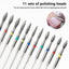 11Pcs Diamond Nail Drill Bits Milling Cutter For Manicure Left Right Rotary Cuticle Files Buffer DIY Nails Accessories Tools