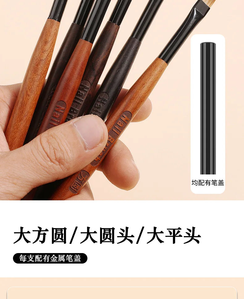 Nail Brushe UV Gel Brush Pen Acrylic Brush Professionnal Nail Art Brushes Painting Manicure Tools Nail Glue Phototherapy Pen