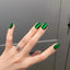 WS Autumn And Winter Green Glass Bead Cat Eye Gel Nail