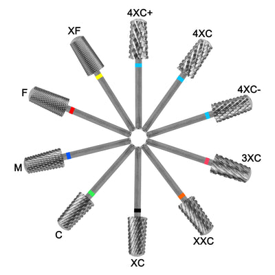 RolinStar 6.6 Large Round Top Trapezium Tapered Barrel Original safety Tungsten steel Carbide milling cutter nail drill bit