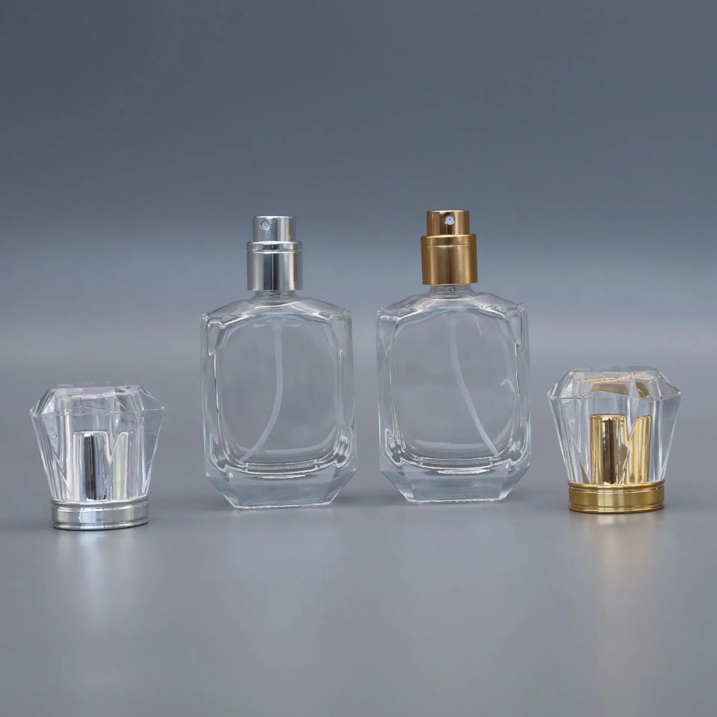 30ml High Quality Perfume Spray Bottle Empty Glass Perfume Atomizer Travel Cosmetic Bottle Irregular Polyhedron Split Bottles