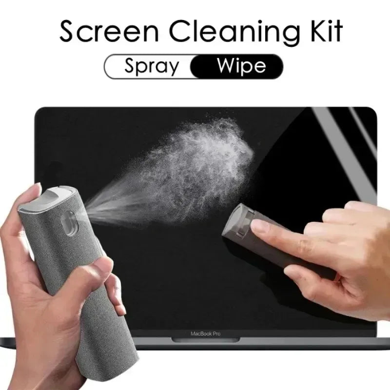 Mini Screen Cleaner Spray Bottle Set for Phones PC Tablet Ipad Screen Dust Remover Microfiber Wiper Cloth Polish Cleaning Tools