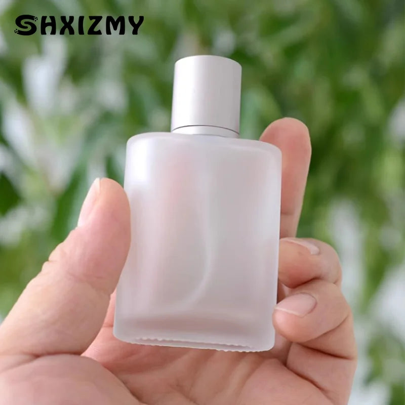 Screw Top Sandblasted Glass Perfume Bottle Liquid Spray Bottle Empty Bottle Dispenser Bottle Empty Makeup Fine Mist