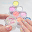 7colors Plum Flower Sequin Nail Acrylic Powder Macaroon 3D