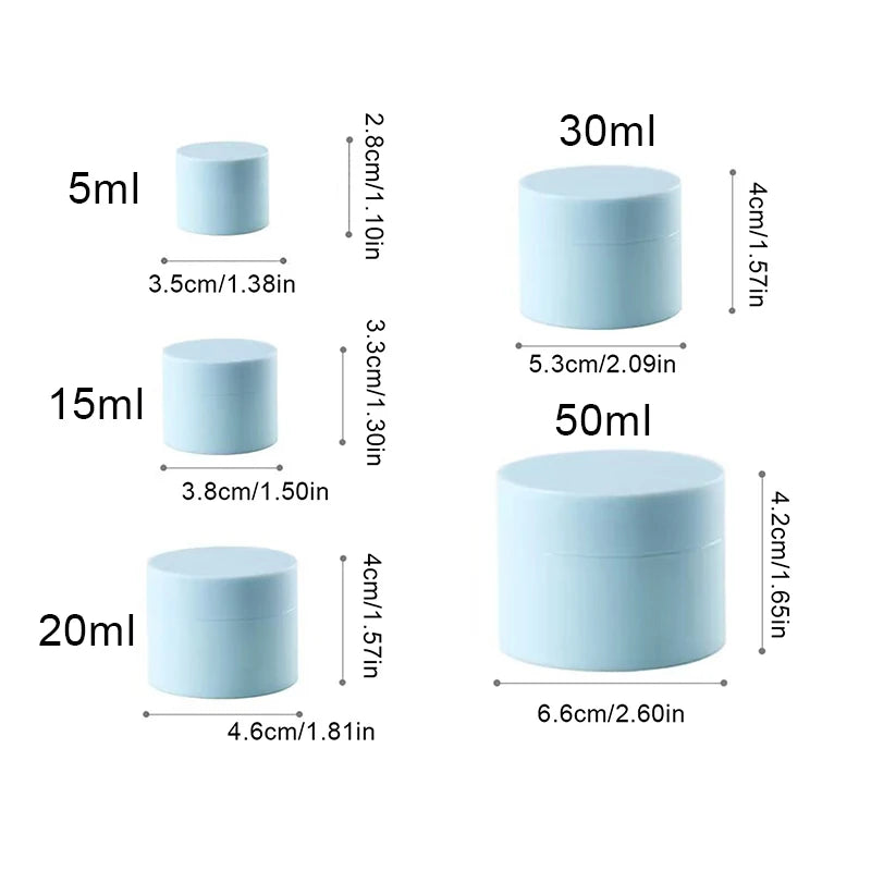 5/15/20/30/50ml Empty Travel Small Covers Plastic Cosmetic Pot Jars With Lids For Face Cream Lip Balm Containers Makeup Box