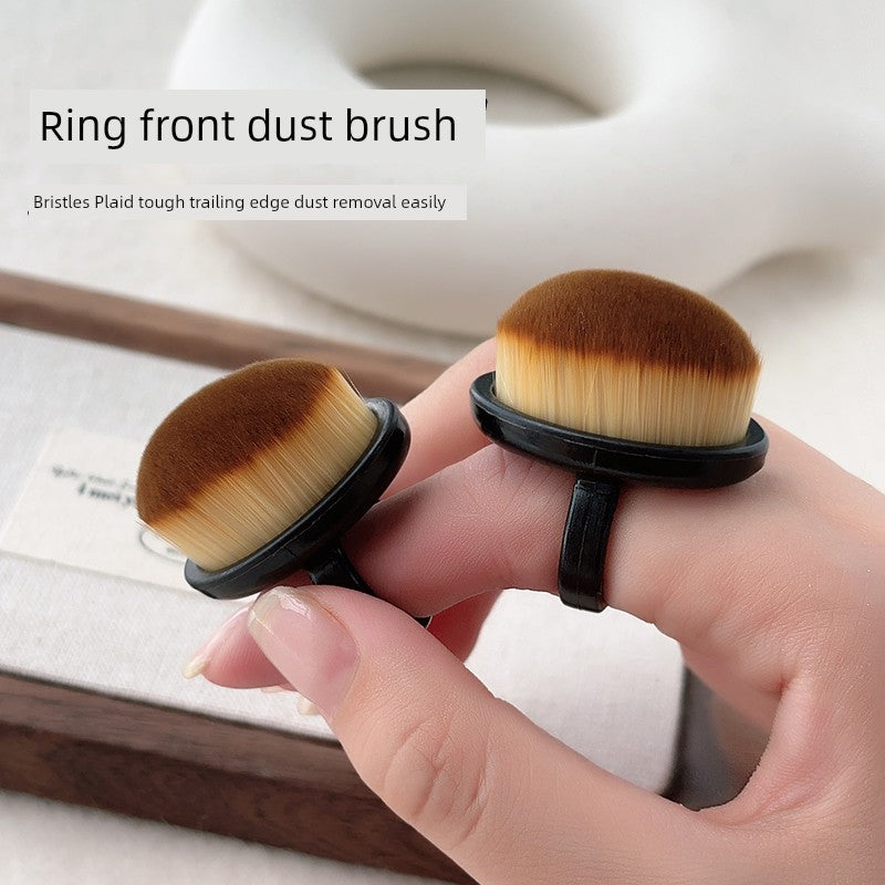 Nail Ring Front Dust Brush Rear Edge Dust Brush Finger Buckle Fine Soft Brush Nail Dust Removal Manicure Implement