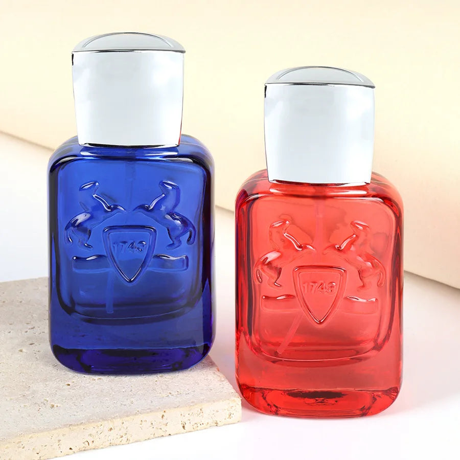 Perfume Bottle 30ml Portable Empty Thick Bottom Glass Colorful Cosmetic Packing Sample Refillable Vials Flat Mist Spray Bottle