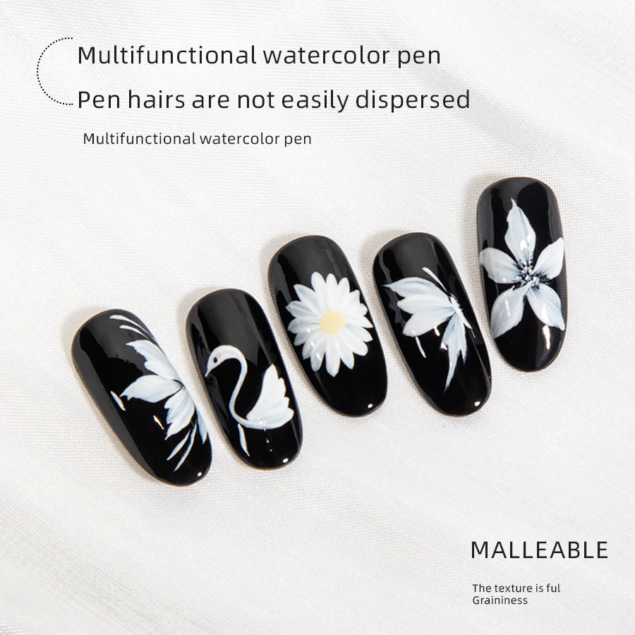 RS Nail Art Painting Brush Acrylic Lines Pen Stripes Grid Flower Butterfly Drawing Watercolor Brushs DIY Design Manicure Tools