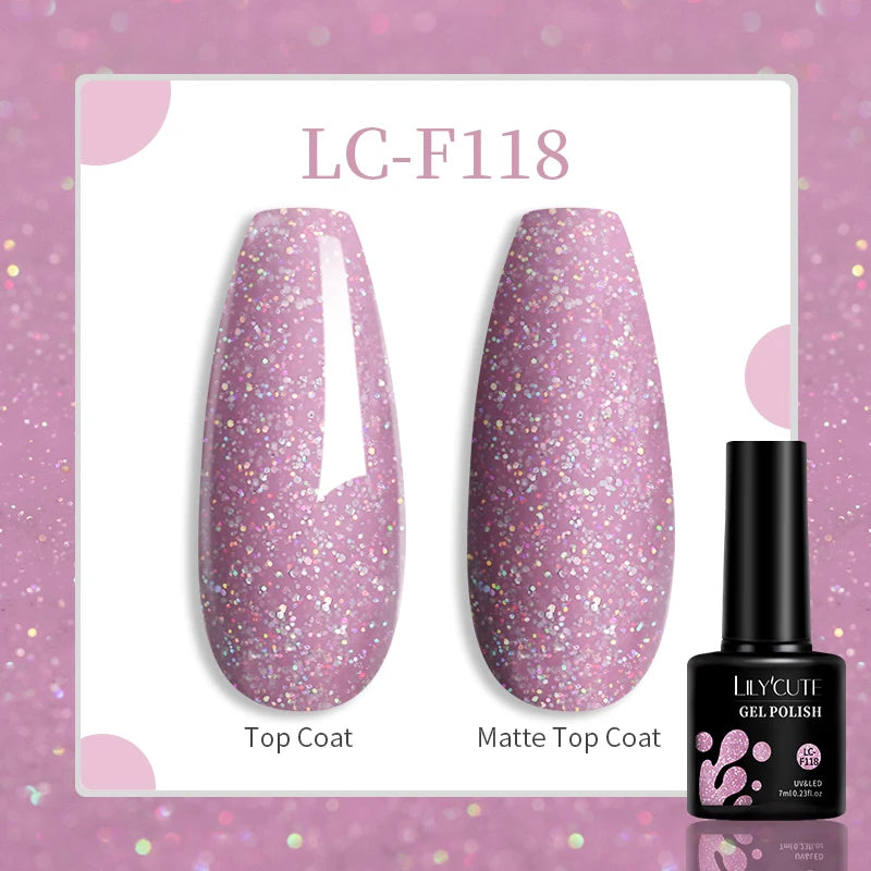 Snowflakes Thermal Gel Nail Polish Winter Pink Purple Bule Snow