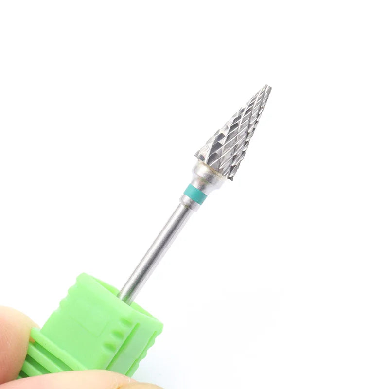 Quality!Left Hand Tungsten Carbide Nail Drill Bit Milling Eletric Manicure Machine Equipment Cuticle Clean Burr Dental