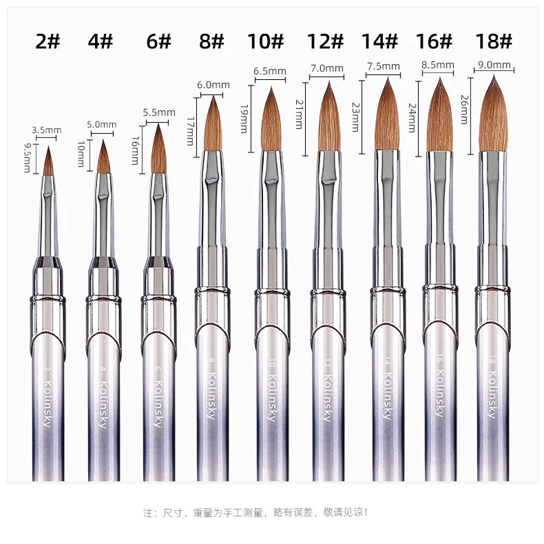 TIANMI Fashion Carving Painting Nail Pens Kolinsky Hair Nail Art Brush UV Gel Polish Builder Manicure Tools Drawing Brushes