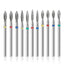 11Pcs Diamond Nail Drill Bits Milling Cutter For Manicure Left Right Rotary Cuticle Files Buffer DIY Nails Accessories Tools