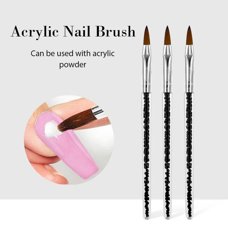 1Pcs Nail Tool Poly Nail Gel Brush PickerDesign Nail Brush and Spatula Stainless Steel Gel for Nails Extension Gel Brush