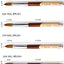 TIANMI Wood Handle Kolinsky Hair Nail Brush Acrylic Nail Art Brushes Gel Polish Builder Pen Nail Care Tools Drawing Brushes