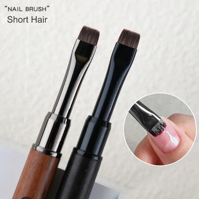 New Short Hair Nails Art Brush Phototherapy Acrylic UV Gel Extension Builder Coating Painting Pen DIY Manicure Accessories Tool