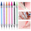 1pc Dual Ended Nail Dotting Pen Crystal Beads Handle Rhinestone Studs Picker Wax Pencil Gel UV Brush Manicure Nail Art Tools