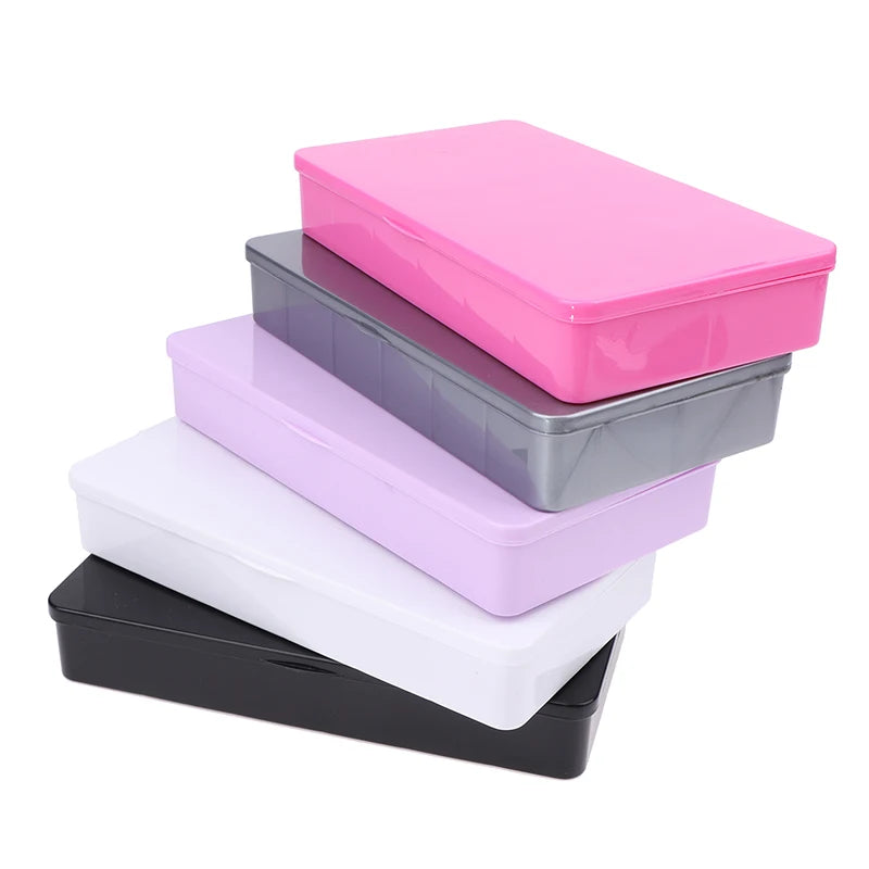 1pcs 2 Size Fake Nail Box Nail Tip Empty Box Multicolour Nail Art Case Container Box Acrylic Storage Case 11 Grids Tool